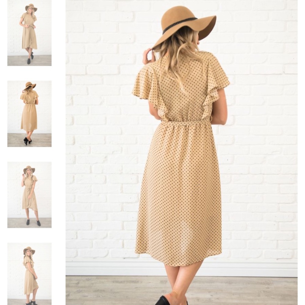 Citrus & Lemon Modest Midi Dress Size M - Picture 2 of 8